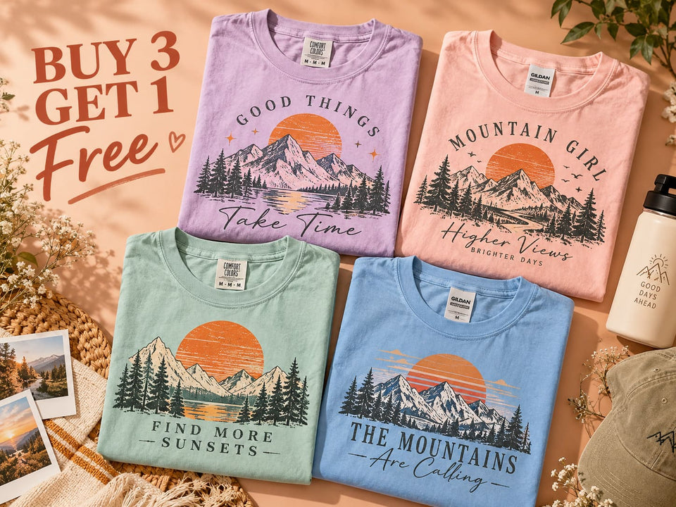Folded printed T-shirts